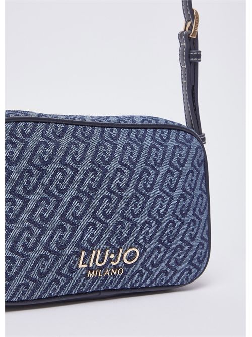 Borsa a tracolla piccola in denim jacquard LIU JO | AA6137T379A/94024